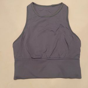 womens lululemon sports bra size 4 Blue high neck